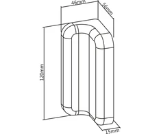 InLine® Slatwall tvirtinimo kronšteinas sieniniam laikikliui Skydas, baltas, 2vnt. pora