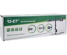 InLine® stalinis laikiklis, skirtas 2x TFT/LCD/LED iki 68cm 27" maks. 2x8kg