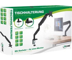 InLine® stalinis laikiklis su keltuvu ir USB/garso perkeliamu televizoriumi / Ekranai iki 82cm 32" maks. 9kg