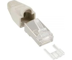 Inline RJ45 8P8C kištukas, pilkas 10 vnt. (74510A)