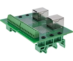 InLine Terminalblock 2x RJ45 lizdas tiesus DIN bėgiui