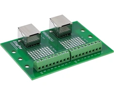 InLine Terminalblock 2x RJ45 lizdas tiesus DIN bėgiui
