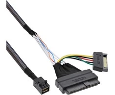 „InLine® U.2“ jungiamasis kabelis, SSD su U.2 (SFF-8639) į SFF-8643 + maitinimas, 0,75 m