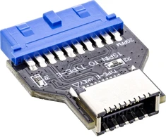 InLine® USB 3.0 pagrindinė plokštė į USB 3.2 Type-E Key-A vidinis adapteris