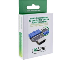 InLine® USB 3.0 pagrindinė plokštė į USB 3.2 Type-E Key-A vidinis adapteris