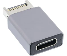 InLine® USB 3.2 adapteris, vidinis USB-E priekinio skydelio kištukinis USB-C lizdas