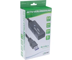 InLine® USB 3.2 Gen.1 aktyvus plėtinys, USB-A kištukas į USB-C lizdą, 5 m