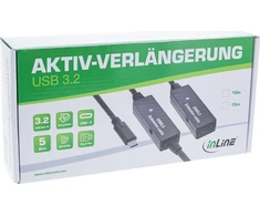 InLine® USB 3.2 Gen.1 aktyvus plėtinys, USB-C kištukas iki USB-C lizdas, 15 m