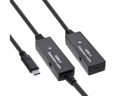 InLine® USB 3.2 Gen.1 aktyvus plėtinys, USB-C kištukas iki USB-C lizdas, 10 m