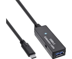 InLine® USB 3.2 Gen.1 aktyvus plėtinys, USB-C kištukinis USB-A lizdas, 5 m