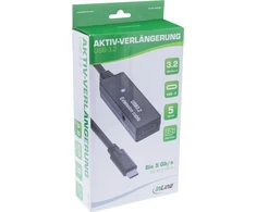 InLine® USB 3.2 Gen.1 aktyvus plėtinys, USB-C kištukas iki USB-C lizdas, 5 m