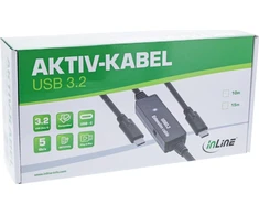 InLine® USB 3.2 Gen.1 aktyvusis kabelis, USB-C kištukas su USB-C kištuku, 15 m