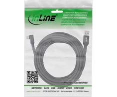 InLine® USB 3.2 Gen.1 laidas, USB-C kištukas kampu - USB-A kištukas skirtas VR, juodas, 5 m