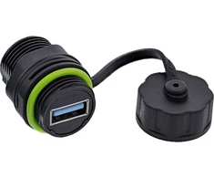 InLine USB-A kabelio jungtis mini IP68 ekranuota 2x USB-A lizdas