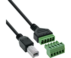 InLine USB-B kištukas į 5 kontaktų jungtį su kabeliu