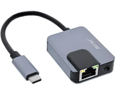 InLine® USB-C 3-in-1 adapteris, Gigabit, garso, PD 3.0