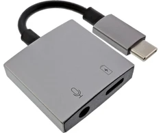 „InLine ®“ USB-C garso adapterio laidas, USB-C–3,5 mm lizdas + PD 30 W