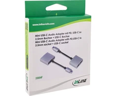 „InLine ®“ USB-C garso adapterio laidas, USB-C–3,5 mm lizdas + PD 30 W