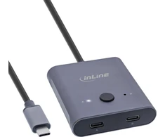 Maršrutizatorius InLine® USB-C jungiklis, dvikryptis jungiklis, 10Gb/s, 100W