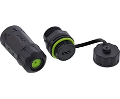 InLine USB-C kabelio mova trumpa IP68 2x USB-C lizdas ekranuotas