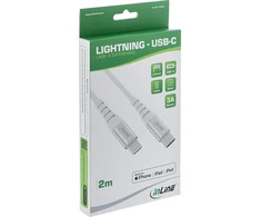 InLine® USB-C Lightning laidas, skirtas iPad, iPhone, iPod, sidabro/aliuminio, 1 m MFi sertifikuotas
