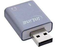 USB adapteris InLine USB-A - 3,5 mm lizdas x2, jungtis