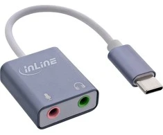 USB adapteris InLine USB-C - 3,5 mm lizdas x2, jungtis (33051F)