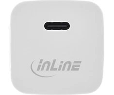 InLine® USB įkroviklis, vienas USB-C, maitinimo tiekimas, PPS, 33 W, baltas
