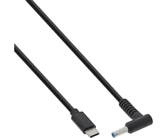 Inline USB laidas USB-C - DC 4,5 x 3,0 mm 2 m, juodas (26674)