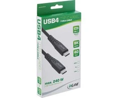 Inline USB laidas USB-C - USB-C 1,5 m, juodas (35904I)