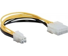 InLine ATX / EPS 4-pin - ATX / EPS 8-pin, 0.15m, Geltona (26633A)