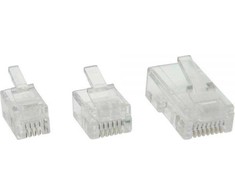 InLine 6P6C kištukas, RJ12, plokščiam kabeliui, 100 vnt (73096)