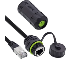 InLine Cat.6A kabelio jungtis IP68 RJ45 lizdas į kištuką 20cm
