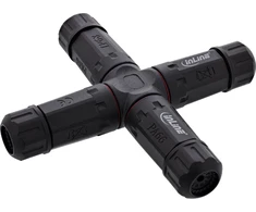 InLine Kabelio jungtis IP68 3 polių 4 krypčių M20 juoda