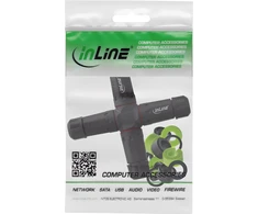 InLine Kabelio jungtis IP68 3 polių 4 krypčių M20 juoda