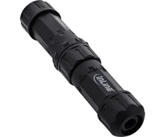 InLine IP68 kabelinė jungtis 3 kontaktų kištukas/lizdas M20 juoda