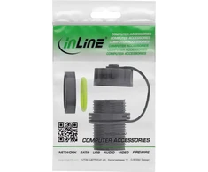 InLine Kabelinė jungtis mini Cat.6A IP68 ekranuota 2x RJ45 lizdas