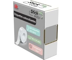 UPrint etiketės 14mmx40mm, skaidrios, 180 etikečių, UP21 180 TRANSPARENT, StickEasy spausdintuvams