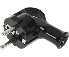 ELGOTECH Oem Kampinis kištukas su įžeminimu unischuko juodas WT-40-2