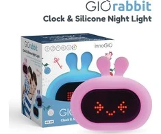 INNOGIO silikoninė naktinė lemputė su skaitmeniniu žadintuvu GIORABBIT, GIO-135