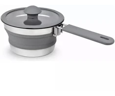 InnovaGoods PLATINET SILIKONINIS LAUKO VIRIMO PUODAS SU ILGA RANKA, SULANKSTOMAS, 1 L, PILKA