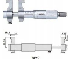 Insize Dydis MIKROMETRAS 75-100 INT. CONC. TIPAS-C