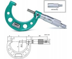 Insize Dydis MIKROMETR 75-100 STANDARD /CERT.
