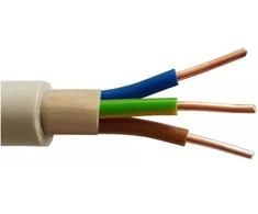 Instaliacinis kabelis Bitner B50901 YDY 3x2,5mm2 plokščias 450/750V B2ca-s1b,d0,a1 balti diskai
