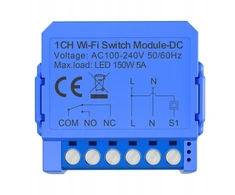 „Avatto WSM16-DC-1“ WiFi jungiklis, 1 kanalo, sauso kontakto, nuolatinės srovės