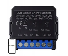 Avatto ZigBee išmanusis dvikryptis energijos skaitiklis ZWPM16-2