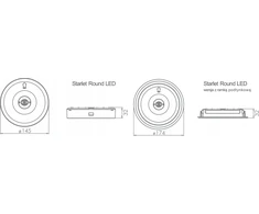 Intelight 1,5W avarinis šviestuvas STARLET ROUND SO 150 NM 3H MT, baltas