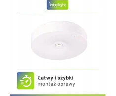 Intelight 1W avarinis šviestuvas STARLET ROUND SO 150 NM 1H MT, baltas