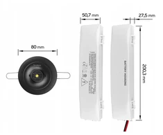 Intelight Avarinė įleidžiama šviestuvo armūra STARLET SPOT ROUND SO 150 NM 1H MT IP20 (IP65 – žr. priedus) juoda / 83501