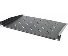 INTELLINET 19" lentyna 300mm priekyje montuojama. 1U perforuota juoda